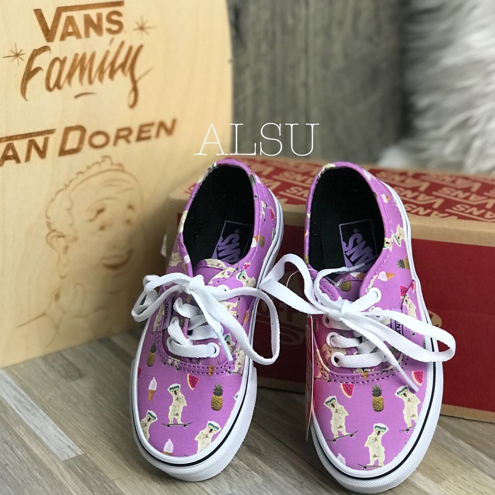 NWT VANS Authentic Pool Vibes African Viol Kid’s - Picture 3 of 7